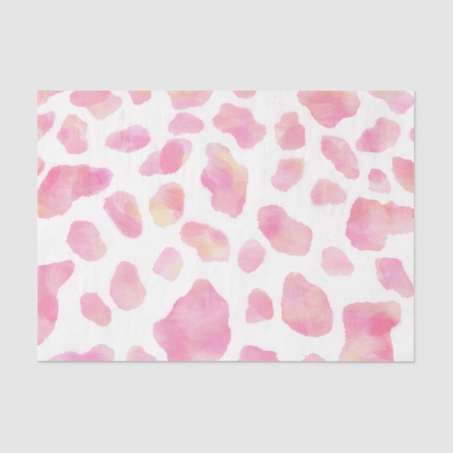 PINK SAFARI - Papel de tejidos impreso de leopardo (Anverso)