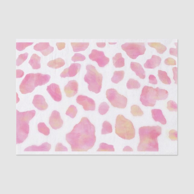 PINK SAFARI - Papel del tejido del patrón del leop (Anverso)