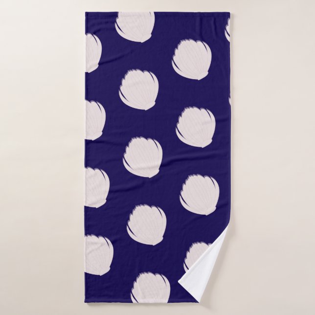 Pink Seashells Pattern Beach (Toalla de baño)