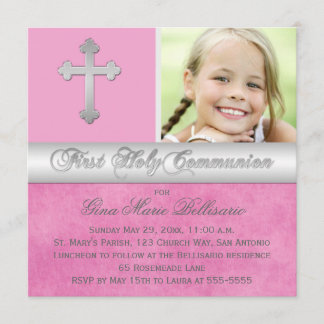 Pink, Silver, primero invitación a la foto de la c