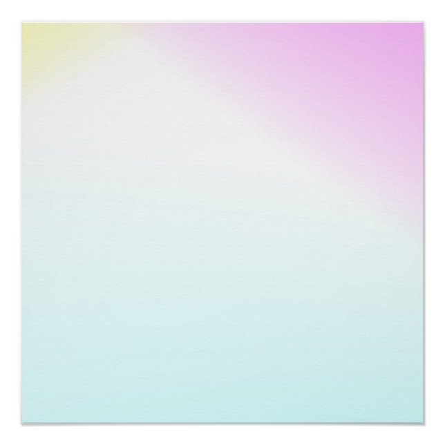 Pink & Sky Blue Modern Gradient Art Wall Poster (Anverso)