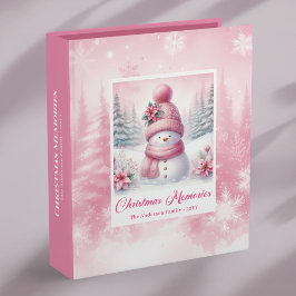 Pink Snowman Kids Holiday Story Album Great Gift
