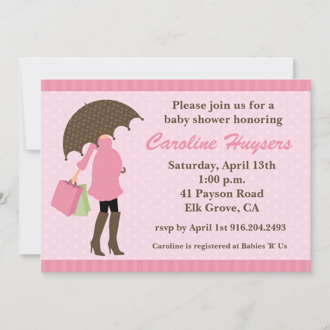 Pink Sprinkles Baby Shower Invitaciones (Anverso)