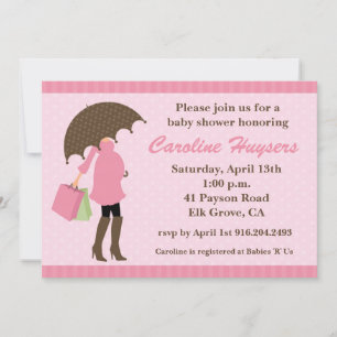 Pink Sprinkles Baby Shower Invitaciones