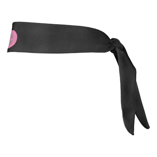 Pink Steel oval black checker plate headband (Girar 90)