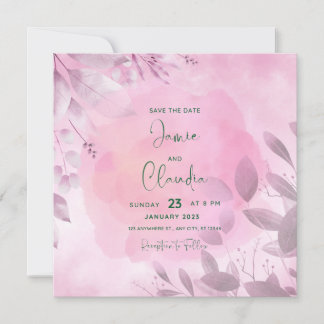 Pink suave Guardar la tarjeta de fecha