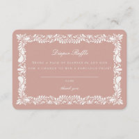 Pink Talavera Tile Diaper Raffle Invitación Insert