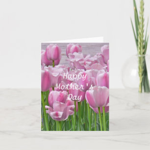 PINK TULIPS / Tarjeta del Día de la Madre