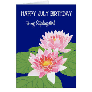 Pink Water Lilies July Birthday Stepgirl