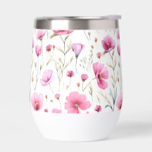 Pink Watercolor Wildflower