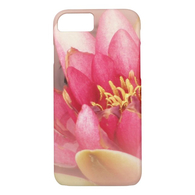 Pink Waterlily Pastel, Funda para iPhone 7 (Reverso)