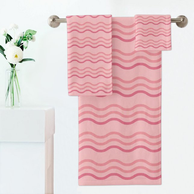 Pink Wave Pattern Towel (Subido por el creador)