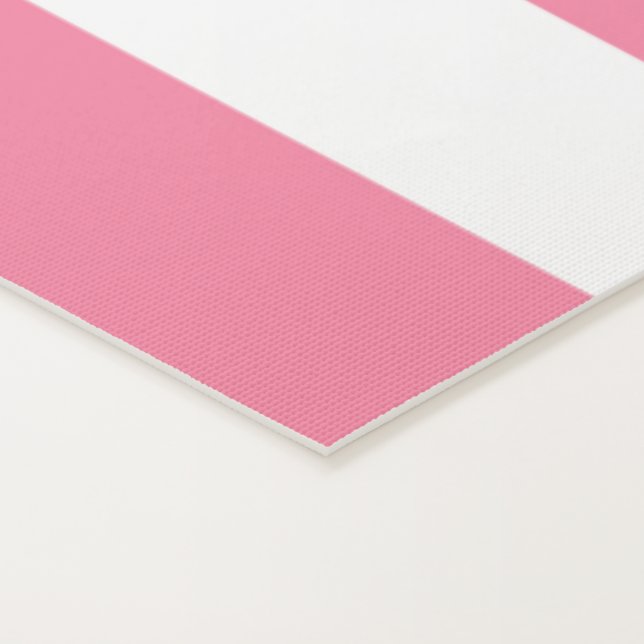 Pink & white striped yoga mat (Detalle)