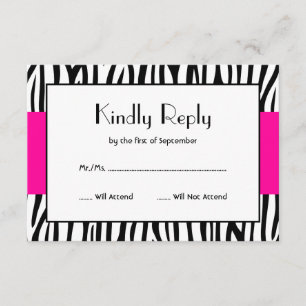 Pink Zebra Moderno RSVP