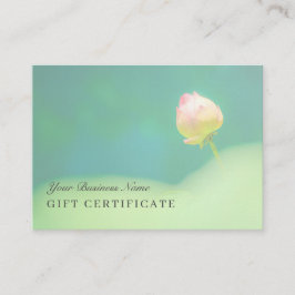 © Pinkish White Lotus Greenery Gift Certificado