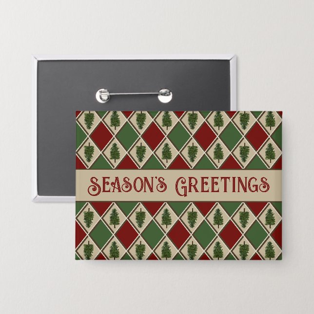 Pino Árboles y botón Harlequin (Anverso/Reverso)