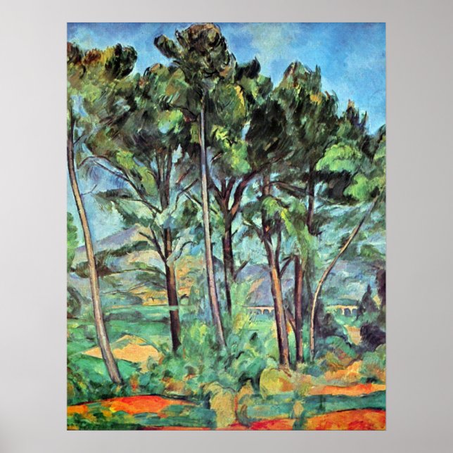 Pino con Viaducto de Paul Cezanne, Arte Vintage (Frente)