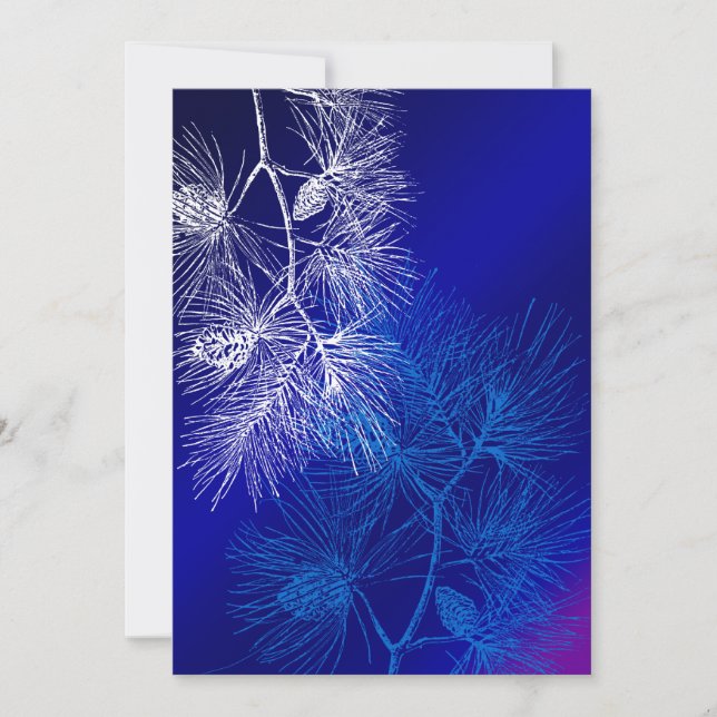 Pino de invierno azul y blanco (Anverso)