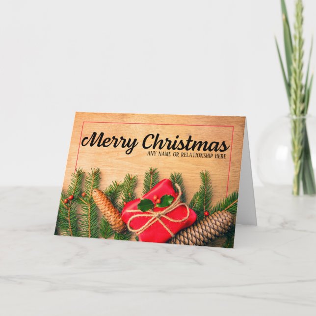 Pino de relación personalizada Feliz Navidad (Anverso)