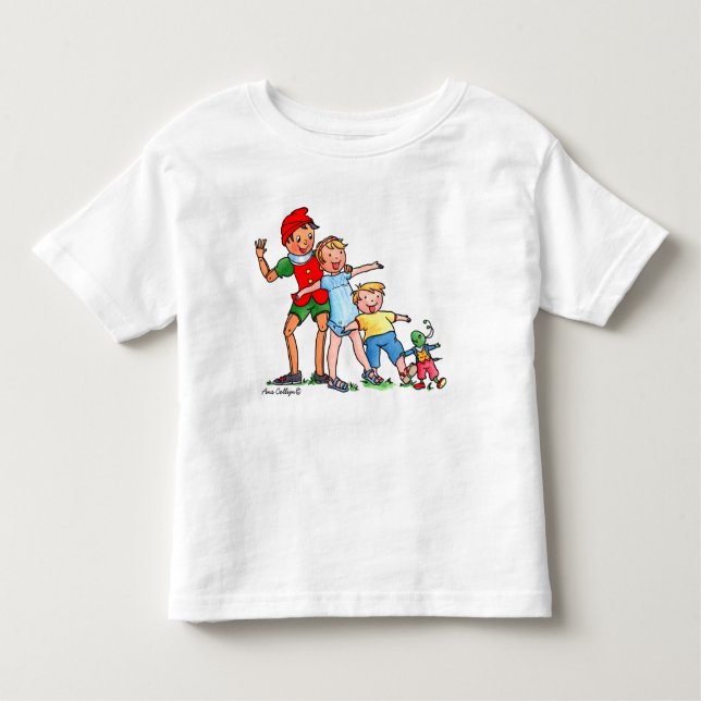 Pinocho y amigos - Camiseta para niños (Anverso)