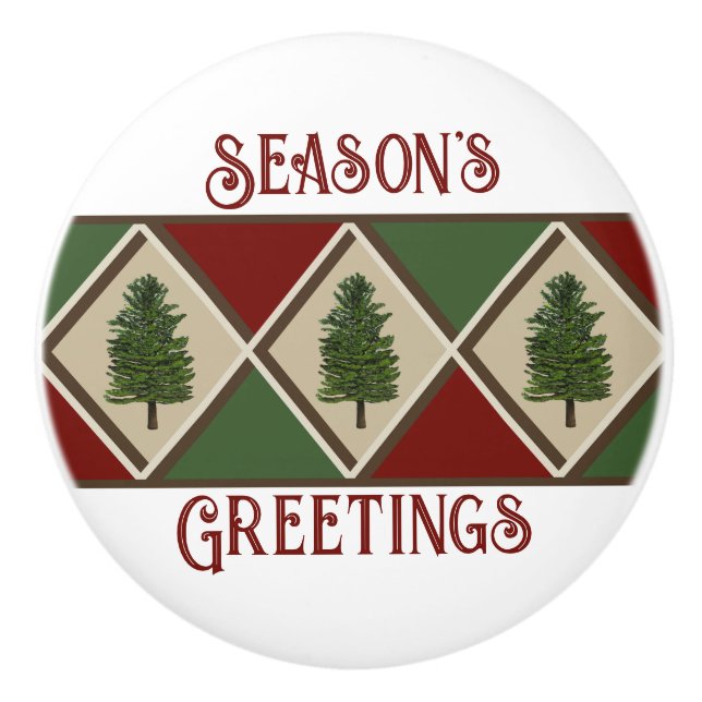 Pinos y el pomo de cerámica Harlequin (Anverso)