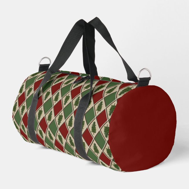 Pinos y Harlequin Pequeña Bolsa de Duffel (Esquina izquierda)