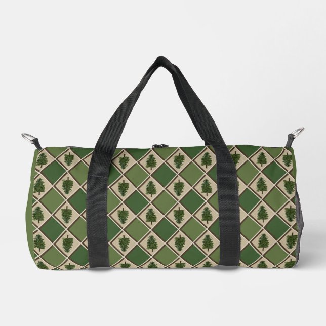 Pinos y Harlequin Pequeña Bolsa de Duffel (Anverso)