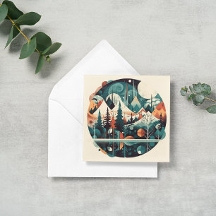 Pinos y montañas, personalizable