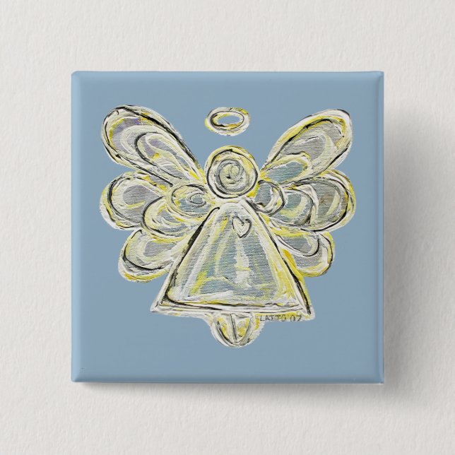 Pins de botón de Personalizado de ángel de protecc (Anverso)