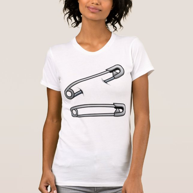 Pins de seguridad Camiseta para mujeres (Anverso)