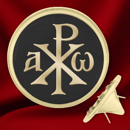 Pins Dorados Cristograma Chi Rho
