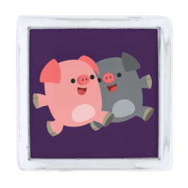 Pins Plateados Cuadros de Personalizado blanco y negro con clavij