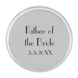 Pins Plateados Regalo para el Padre de la Novia o el Novio Gris y
