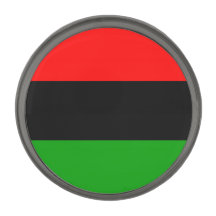 Bandera Panafricana Rojo, Negro, Verde Metal Gris