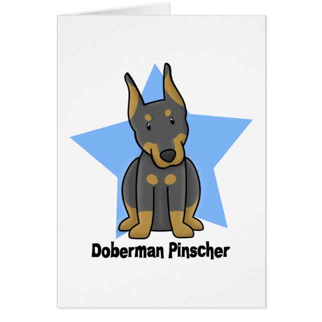 Pinscher del Doberman de la estrella de Kawaii (Frente)