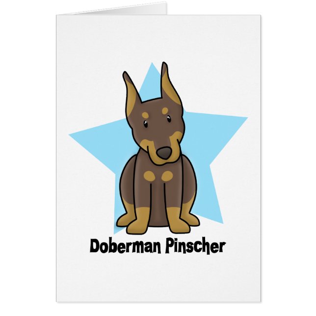 Pinscher rojo del Doberman de la estrella de (Frente)