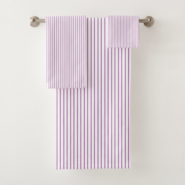 Pinstripe morado y blanco (In situ)