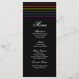 Pinstripe Pride Colores Menú Boda LGBT