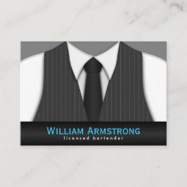 Pinstripe Suit Tie Grandes Tarjetas Comerciales Ba