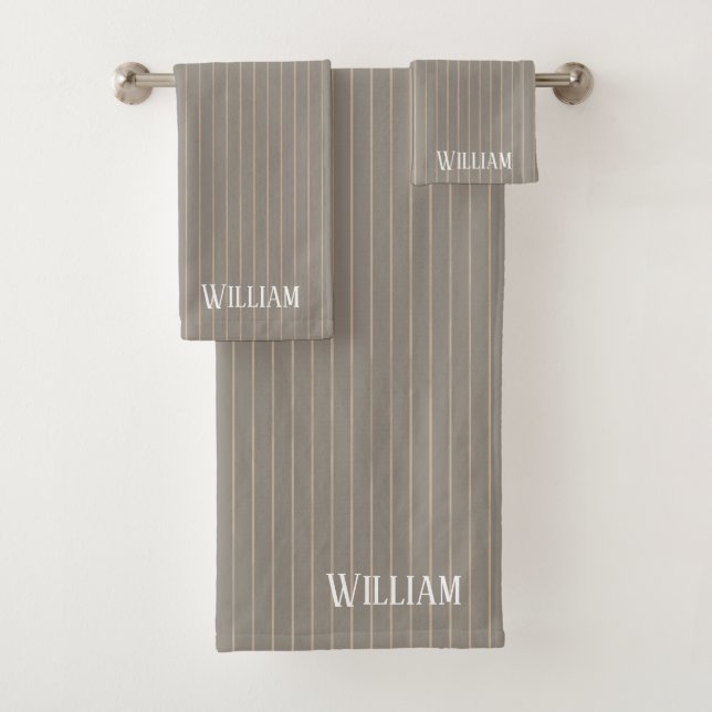 Pinstripes beiges personalizadas (In situ)