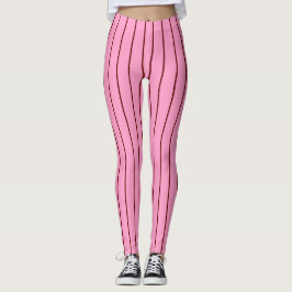 Pinstripes de Borgoña Rosa 4Ann Leggings