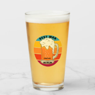 Pinta De Cerveza De Boda Hombre Retro Despedida De