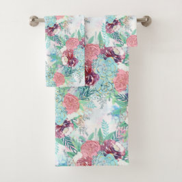 Pinta de menta rosa suave y pintura floral suculen