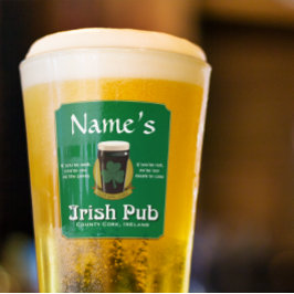 Pinta de pub irlandesa personalizada
