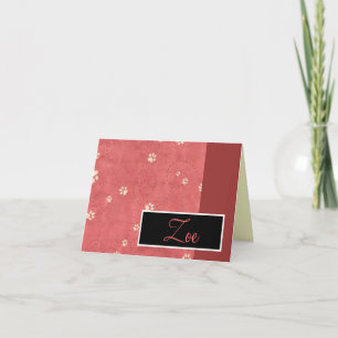 Pinta Imprime tarjeta de nota con nombre