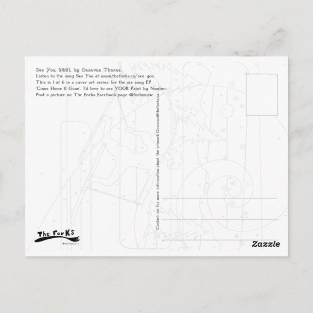 Pinta por postal numérica (Reverso)