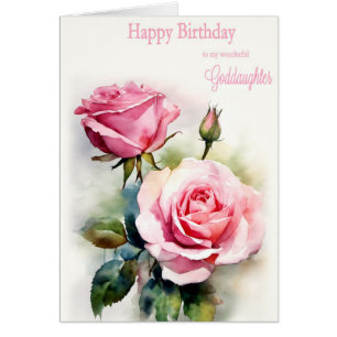 Pintada acuarela por Rosas de cumpleaños de la dio