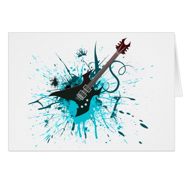 Pintada de la guitarra - alternativa de la banda (Anverso (Horizontal))