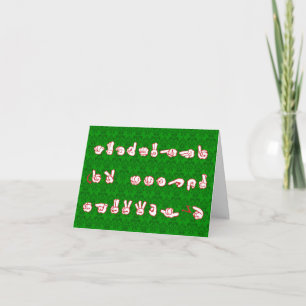 Pintada del ASL ningún L rojo para el navidad en