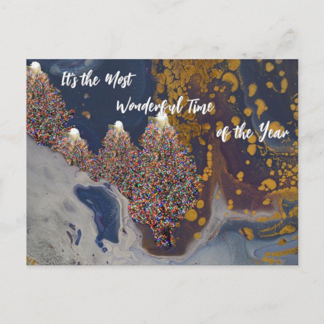 Pintado abstracto de postales de navidades (Anverso)